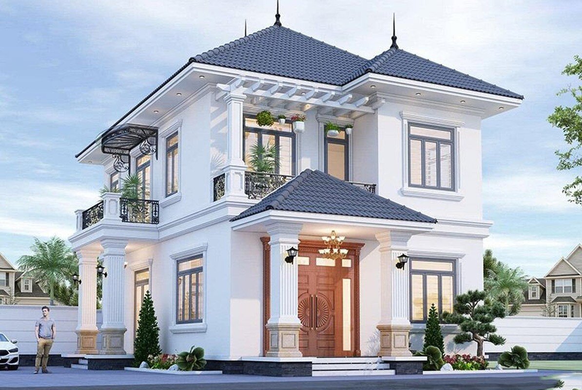 10 mẫu nhà mái Nhật 2 tầng đẹp nhất 2024