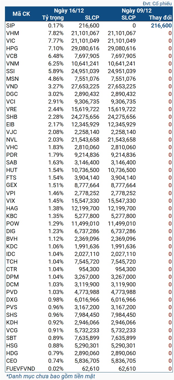 Quỹ ETF trăm triệu đô chỉ mua 1 mã cổ phiếu trong tuần công bố review danh mục