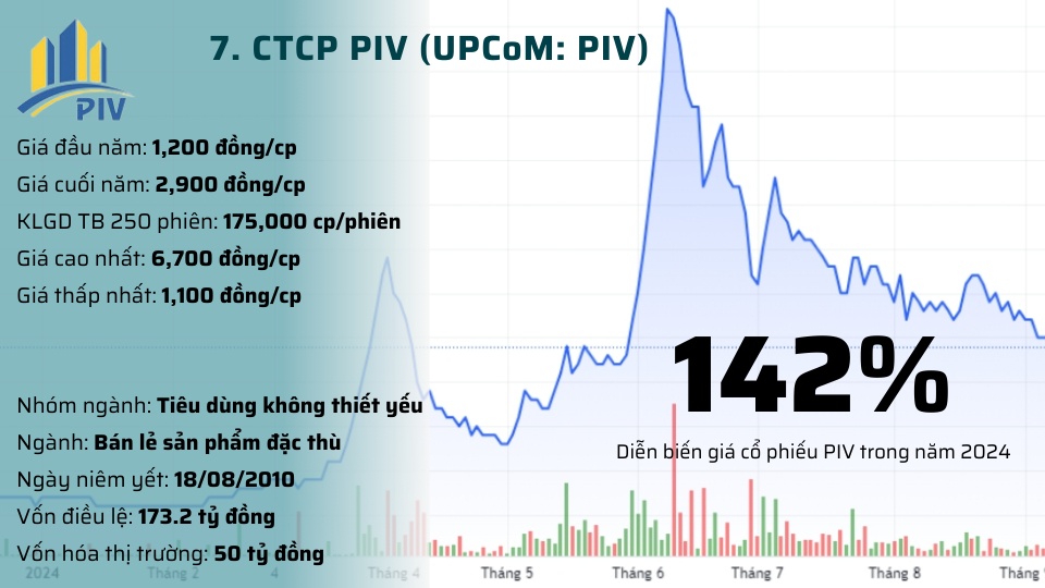 Top 10 cổ phiếu tăng vượt trội năm 2024