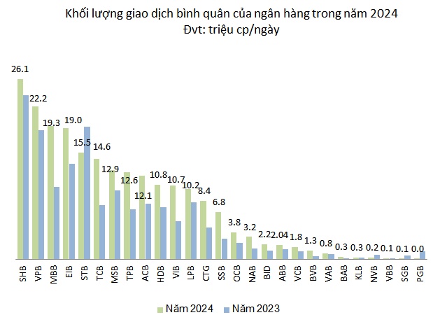 Nhìn lại hiệu suất đầu tư cổ phiếu ngân hàng năm 2024
