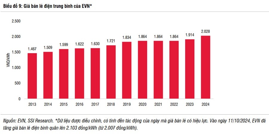 SSI: Nhu cầu điện 2025 tăng cao nhưng sẽ đủ nguồn cung, EVN có thể hòa vốn