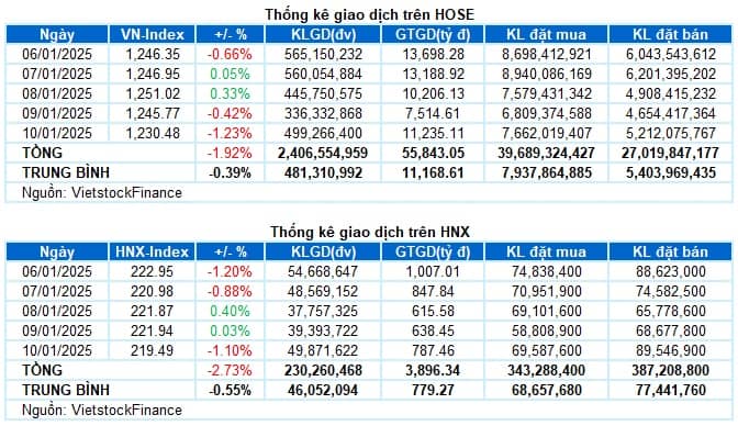 Chứng khoán Tuần 06-10/01/2025: Áp lực bán gia tăng