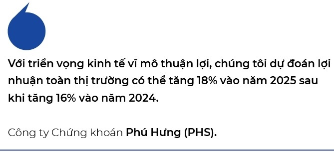 Lợi nhuận toàn thị trường có thể tăng 18% vào năm 2025