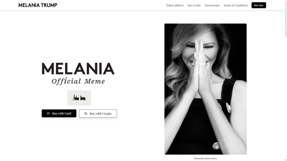 Giá TRUMP giảm 50% sau khi bà Melania ra mắt memecoin riêng