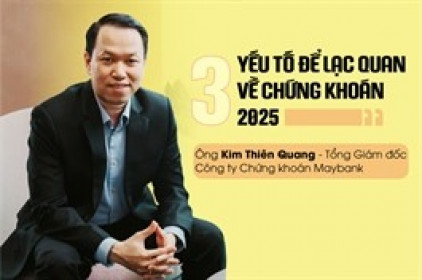 Tổng Giám đốc Chứng khoán Maybank chỉ ra 3 yếu tố để lạc quan về chứng khoán 2025