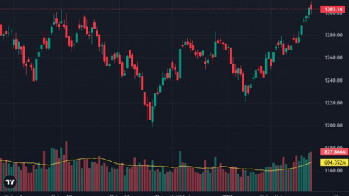 Rung lắc hút dòng tiền, VN-Index trụ vững mốc 1300 điểm