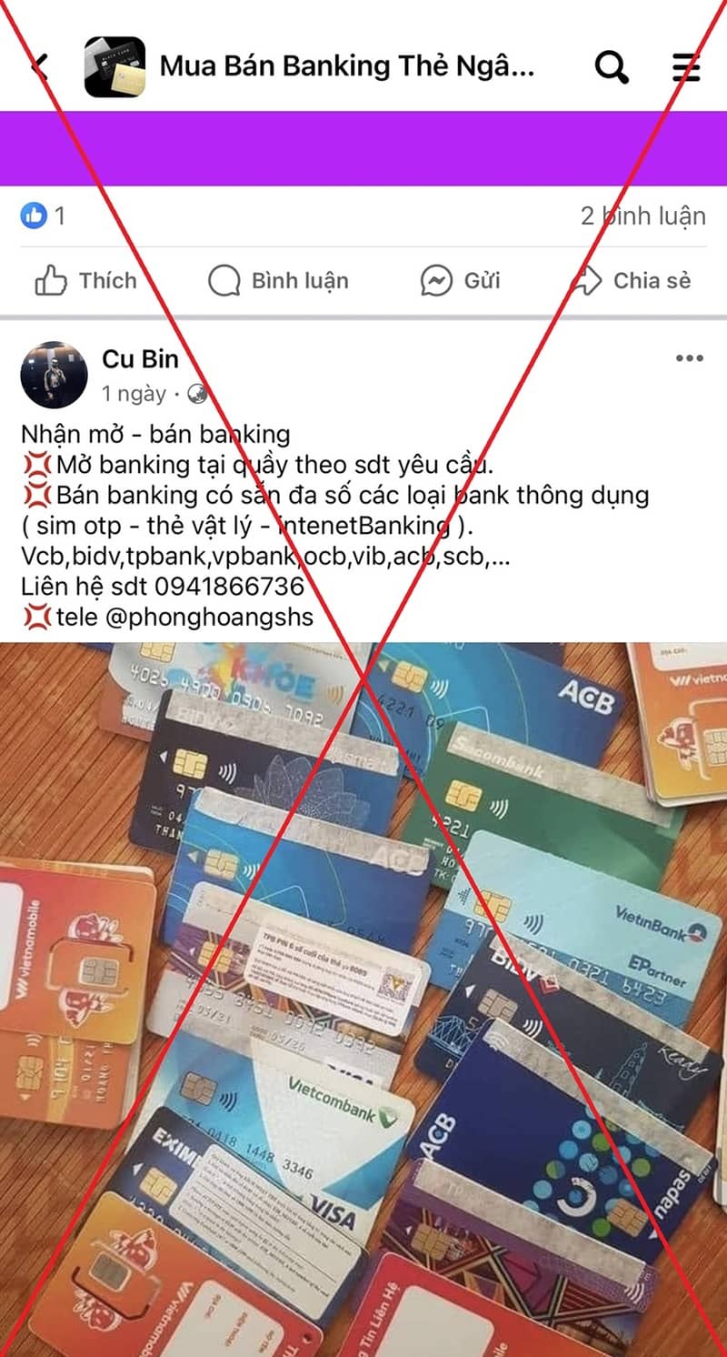 Dại dột bán, cho thuê tài khoản ngân hàng, coi chừng "rước họa vào thân"
