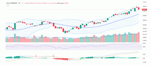 VN-Index có thể cần thêm thời gian tái cân bằng quanh vùng 1.320 – 1.330