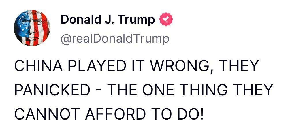 Trump nói sẽ không bao giờ thay đổi chính sách và Trung Quốc đang hoảng loạn