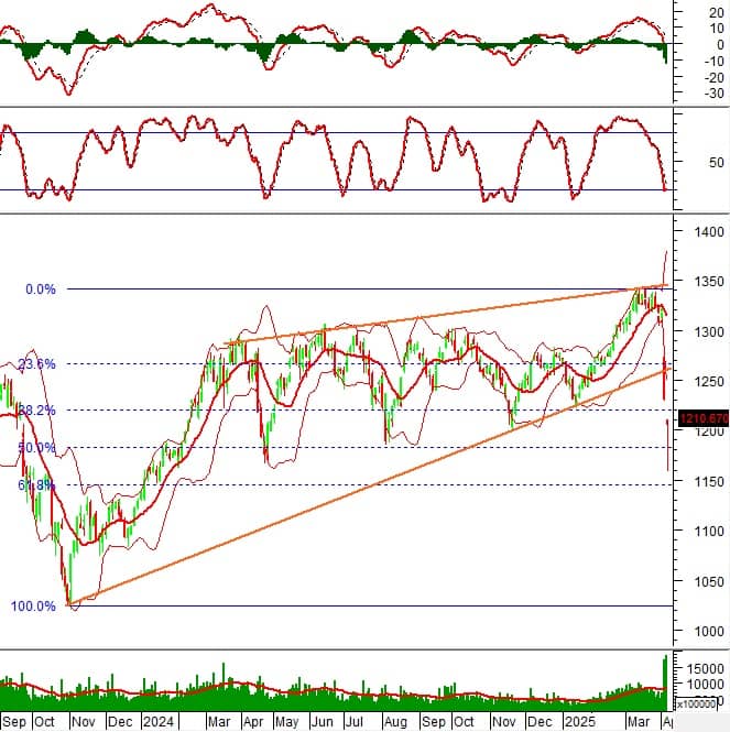 Vietstock Weekly 08-11/04/2025: Vùng 1,200 điểm đóng vai trò ngưỡng hỗ trợ quan trọng