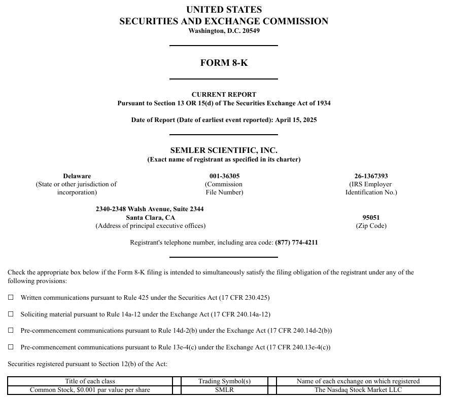 Semler Scientific đạt thỏa thuận với DOJ, sẵn sàng “gom hàng” trở lại