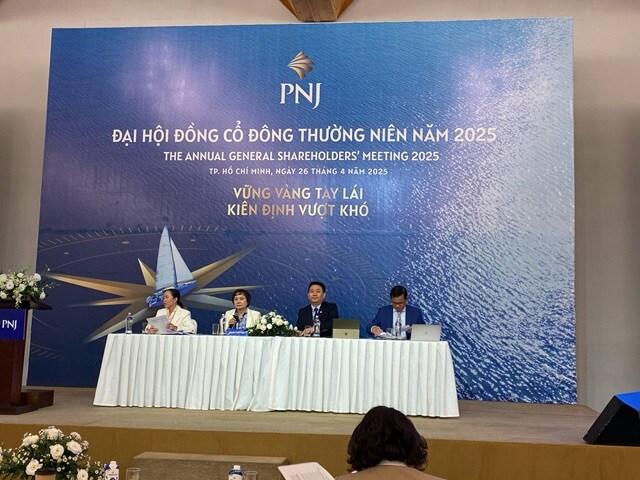 ĐHĐCĐ PNJ: Giá vàng tăng nhanh sẽ làm sức mua trang sức bị giảm