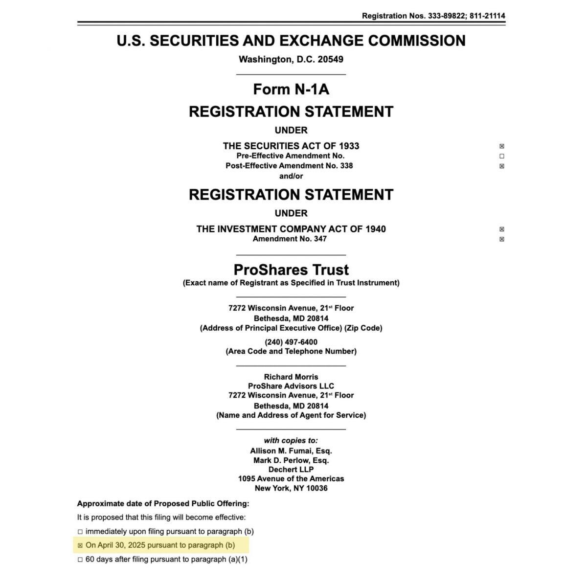 SEC “bật đèn xanh” cho ETF XRP futures của ProShares