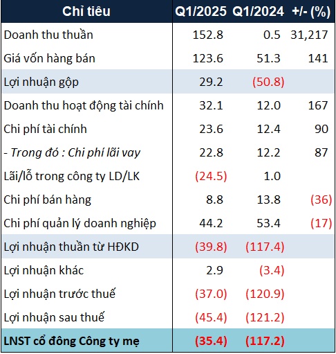 DIG lại lỗ trong quý 1
