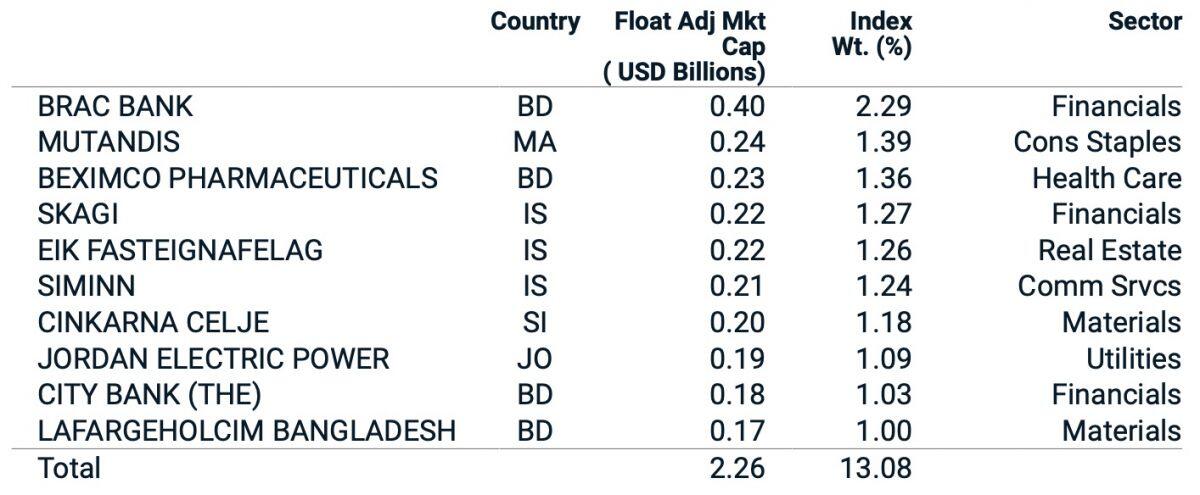 MSCI Frontier Markets Small Cap Index thêm 2, loại 2 cổ phiếu Việt