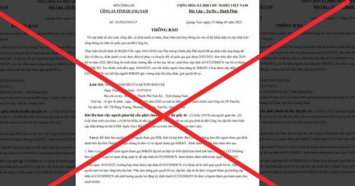 Làm giả thông báo của công an tỉnh để lừa đảo