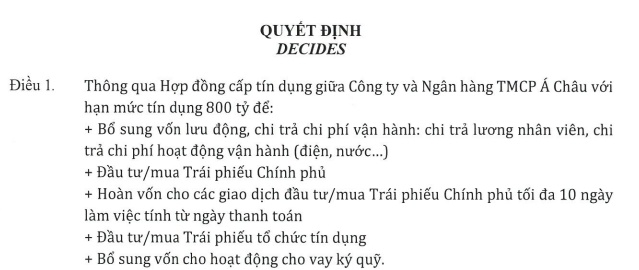 Hai công ty chứng khoán nhận tổng hạn mức 2,500 tỷ đồng từ ACB