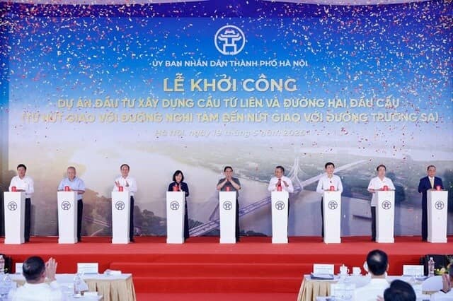Thủ tướng phát lệnh khởi công cầu Tứ Liên có tổng vốn đầu tư gần 20 ngàn tỷ đồng