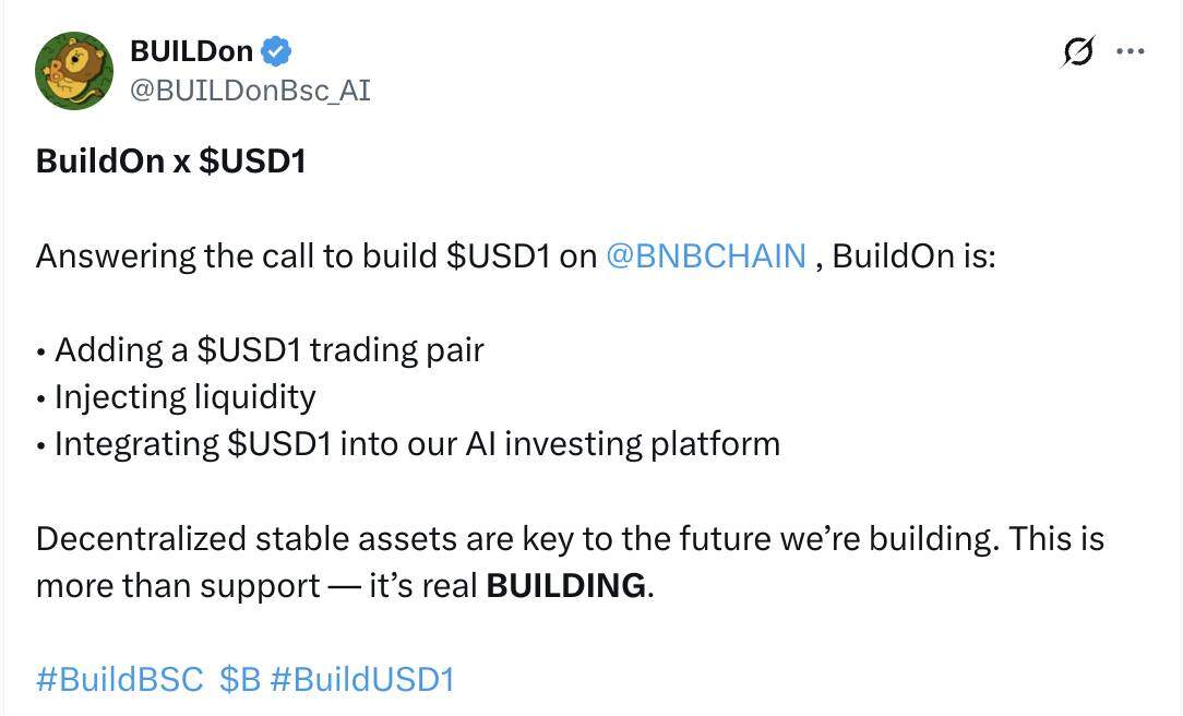 Dự án DeFi nhà Trump ủng hộ BUIDLon (B) trên BNB Chain, giá token tăng vọt hơn 400%