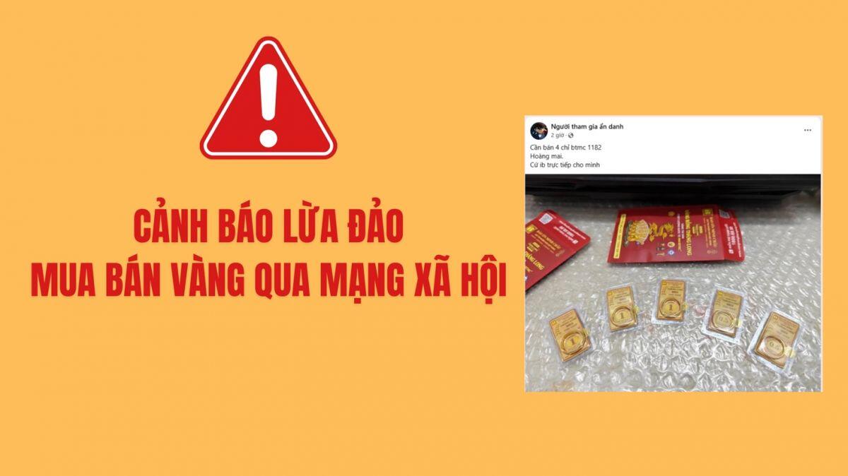 Cảnh báo lừa đảo mua bán vàng qua mạng xã hội