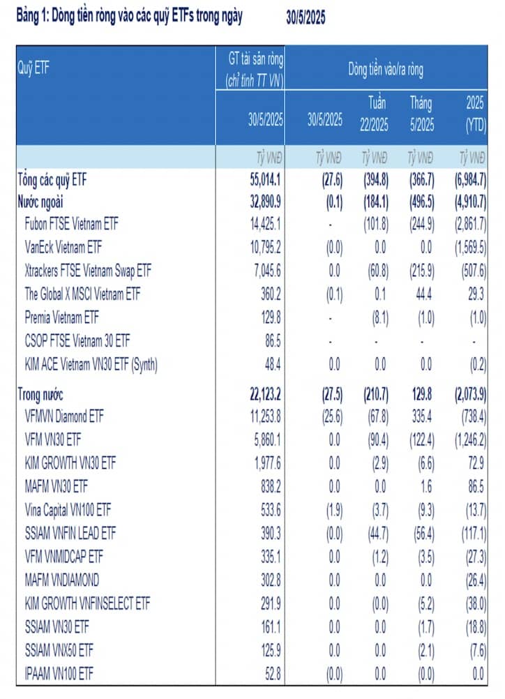 Hiệu suất tăng mạnh 14,5% từ đầu năm, Fubon FTSE tiếp tục bị rút ròng