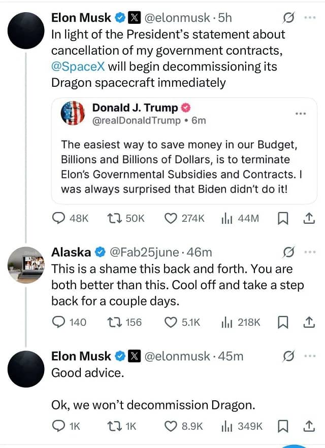Cuộc khẩu chiến Trump-Musk có dấu hiệu hạ nhiệt sau bình luận của Elon Musk
