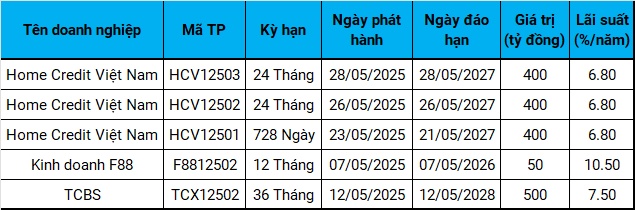 Trái phiếu riêng lẻ tháng 5/2025: Quy mô phát hành lập đỉnh 5 năm, nhiều doanh nghiệp vi phạm nghĩa vụ