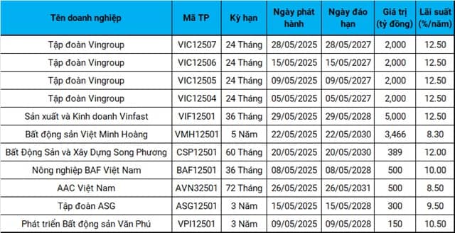 Trái phiếu riêng lẻ tháng 5/2025: Quy mô phát hành lập đỉnh 5 năm, nhiều doanh nghiệp vi phạm nghĩa vụ