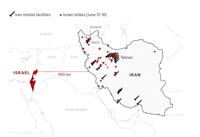 Giải mã kho tên lửa Iran và hệ thống phòng thủ Israel