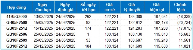 Chứng khoán phái sinh ngày 24/06/2025: Tốt xấu đan xen