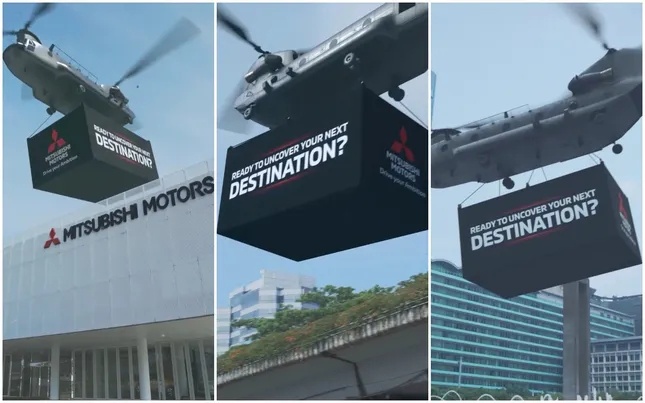 Mitsubishi hé lộ mẫu xe mới bằng máy bay trực thăng ảnh 1