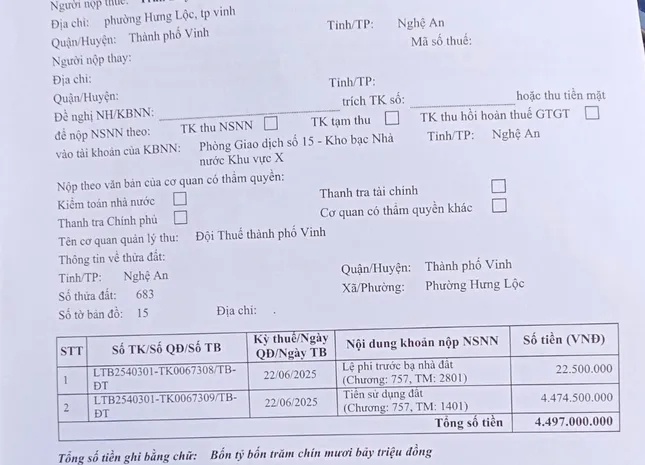 ‘Sốc’ khi phải đóng gần 4,5 tỷ đồng tiền thuế để chuyển 300m2 đất vườn sang đất ở
