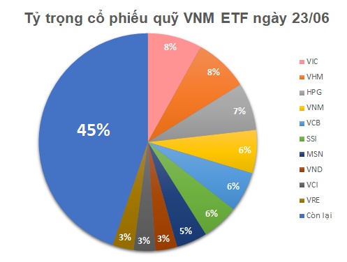 VNM ETF trong tuần review có hiệu lực: Mua bán mạnh, tiền mặt vọt lên gấp 10 lần