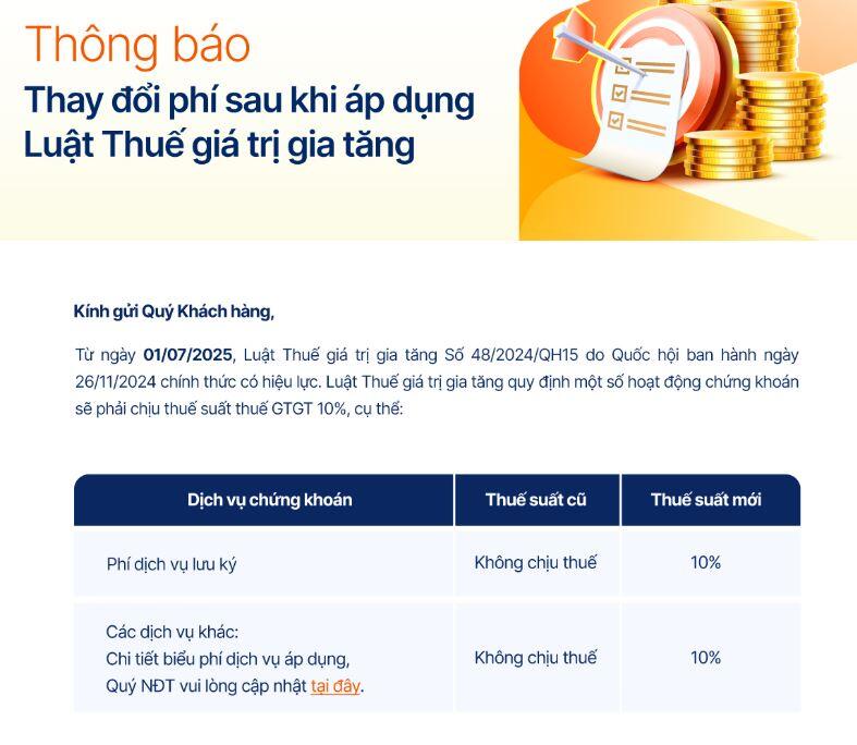 Công ty chứng khoán tăng một số phí dịch vụ từ 01/07