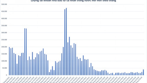 Cá nhân đổ xô mở tài khoản chứng khoán, lập kỷ lục gần một năm  -