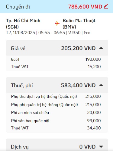 Giá vé máy bay dưới ống kính “phóng đại”