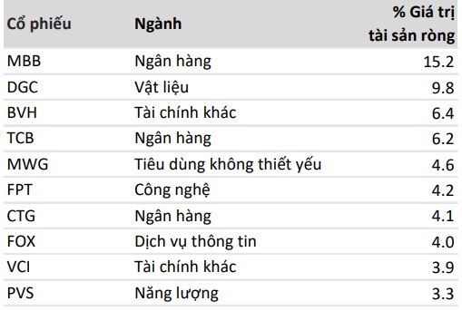 Quỹ VESAF hụt hơi so với VN-Index sau 6 tháng