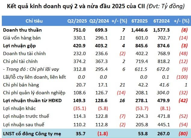CII rút khỏi dự án đô thị Suối Tre giữa lúc lợi nhuận bán niên lao dốc