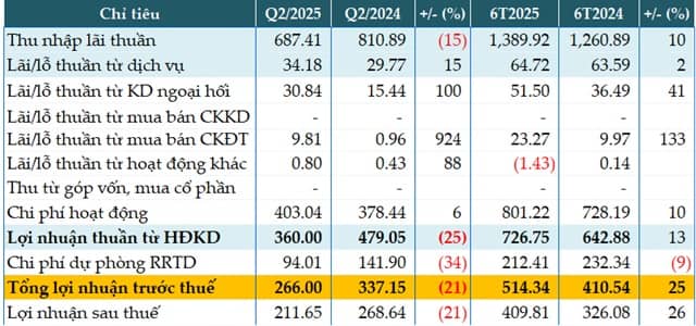 Thu ngoài lãi tăng mạnh, vì sao lợi nhuận quý 2 Vietbank sụt giảm?