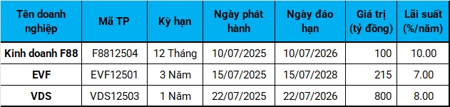 Thị trường trái phiếu riêng lẻ chững lại trong tháng 7