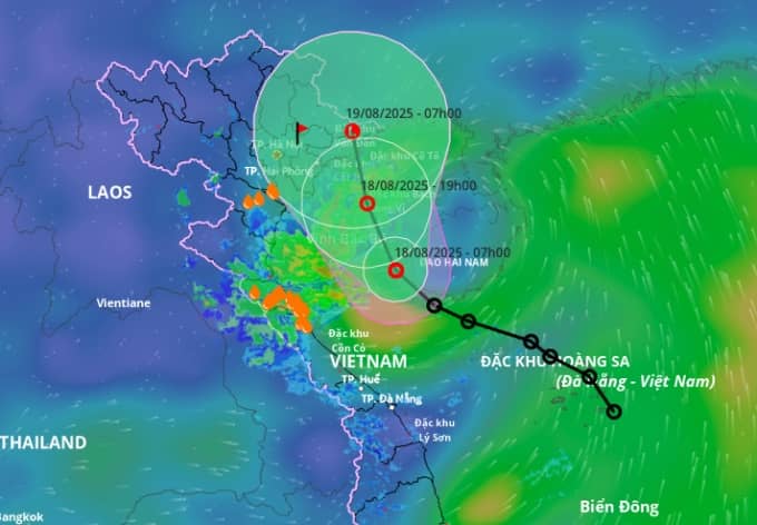 Tin áp thấp nhiệt đới mới nhất ngày 18/8: Áp thấp nhiệt đới vào vịnh Bắc Bộ