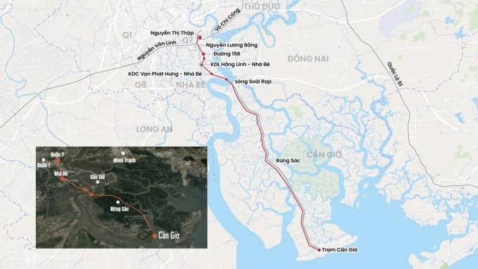 Metro đi Cần Giờ dự kiến có tốc độ 350 km/h