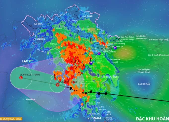 Tin bão mới nhất ngày 26/8: Bão Kajiki suy yếu thành áp thấp nhiệt đới