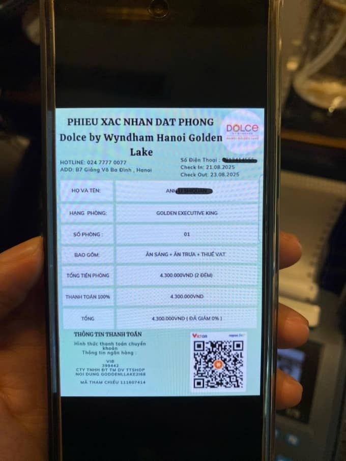 Mất tiền vì đặt nhầm khách sạn giả mạo ở Hà Nội dịp 2/9