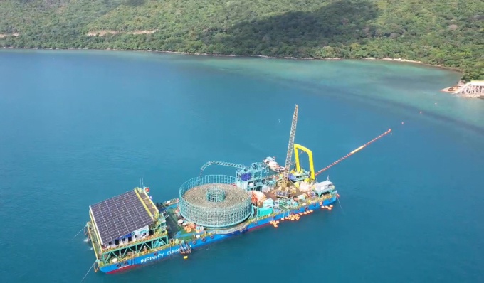 Cáp ngầm 77 km xuyên biển kéo điện từ Cần Thơ ra Côn Đảo