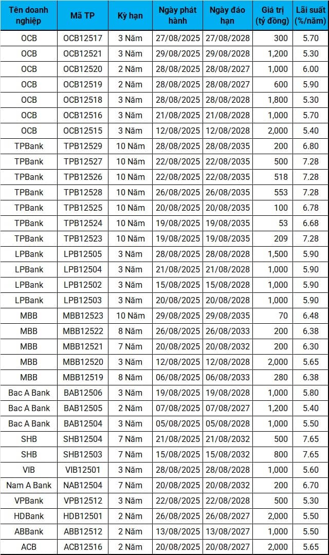 Trái phiếu riêng lẻ tháng 8: Công ty chứng khoán rục rịch trở lại