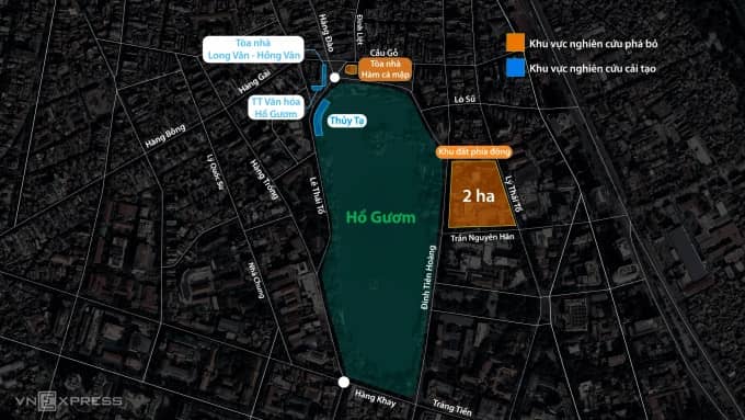 Khởi công xây dựng quảng trường phía đông Hồ Gươm trước 10/10