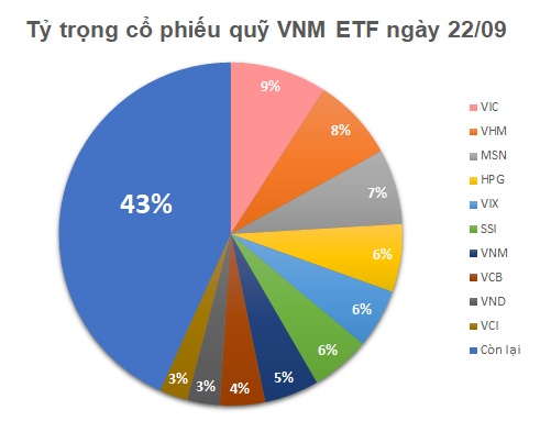 Quỹ ETF nửa tỷ đô mua bán mạnh trong tuần cơ cấu danh mục
