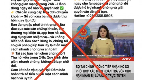 Cảnh báo giả mạo Facebook Bộ Tài chính để lừa đảo