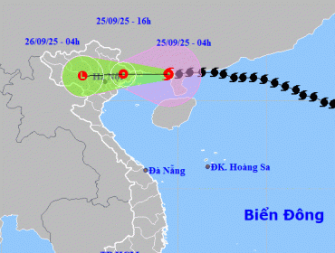 Tin bão mới nhất ngày 25/9: Bão Ragasa giảm còn cấp 9, trưa nay sẽ đổ bộ Quảng Ninh